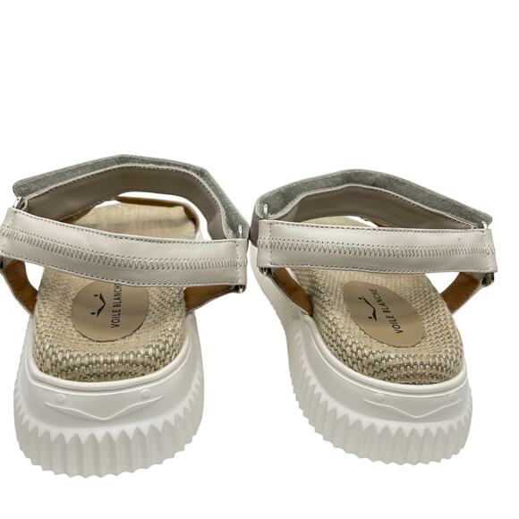 Voile Blanche Lisa Platform sandals size 38 US 8 cream beige Hook-and-loop - Picture 4 of 9